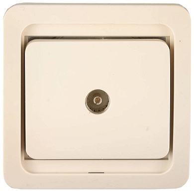СВЕТОЗАР Гамма, телевизионная одинарная цвет бежевый, Электрическая розетка (SV-54115-B)SV-54115-B
