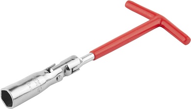 DEXX 16 мм, Шарнирный свечной ключ с резиновой удерживающей втулкой (27507-16)27507-16