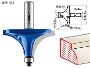 ЗУБР 63,5x32мм, радиус 25мм, фреза кромочная калевочная №128701-63.5