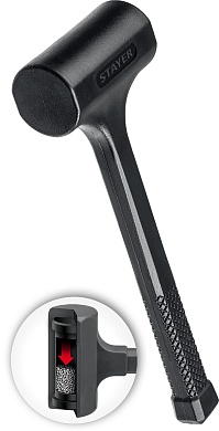 STAYER 60 мм, 1350 г, цельнолитой безынерционный молоток (2042-1350)2042-1350