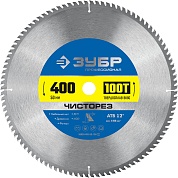 ЗУБР Чисторез 400 x 50мм 100Т, диск пильный по дереву36905-400-50-100_z01