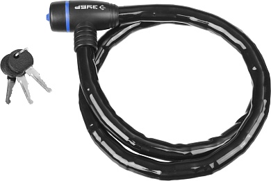 ЗУБР 1000 мм, d 18 мм, 3 ключа, тросовый замок, Профессионал (37260-100)37260-100