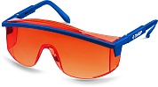 ЗУБР ПРОТОН красные, линза увеличенного размера, открытого типа, защитные очки (110483)110483