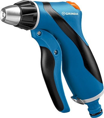 GRINDA F-R, курок спереди, двухкомпонентный, плавная регулировка напора, поливочный пистолет, PROLine (429121)429121