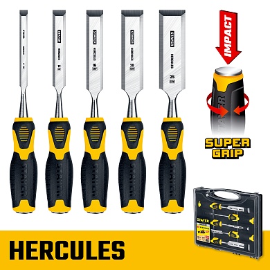 STAYER Hercules 5 предм., Набор стамесок-долот (18205-H5)18205-H5_z01