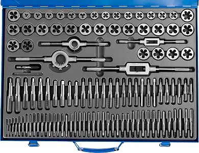 ЗУБР 110 предметов сталь Р6М5, Набор метчиков и плашек, Профессионал (28110-H110)28110-H110