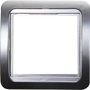 СВЕТОЗАР Гамма, цвет светло-серый металлик одинарная, Накладная панель (SV-54145-SM)SV-54145-SM