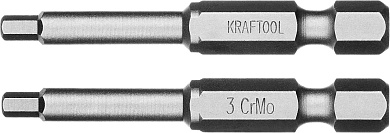 KRAFTOOL X-Drive HEX 3, 50 мм, 2 шт, Торсионные биты (26127-3-50-2)26127-3-50-2