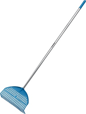 GRINDA PL-22 ALU, 22 зубца, размеры 430 х 40 х 1460 мм, ударопрочный пластик, алюминиевый черенок, грабли веерные пластиковые, PROLine (421819)421819