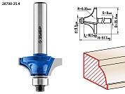 Кромочная калевочная фреза ЗУБР Профессионал №1, 25.4x10.5 мм, радиус 6.3 мм28700-25.4