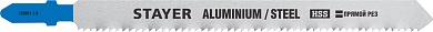 STAYER T318B, T-хвост, HSS сталь, по металлу 2-6мм, по AL профилям до 65мм, шаг зуба 1,8мм, раб. длина 110мм, 2шт, Полотна для лобзика (159951-1.8)159951-1.8_z02