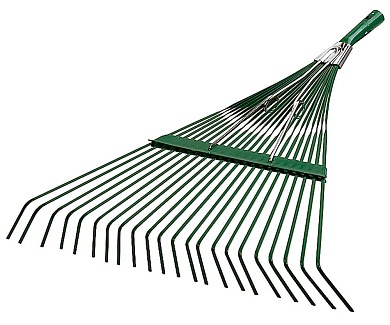 Raco Deluxe, 550 мм, 22 плоских зубца, ЛКМ покрытие, веерные грабли (4231-53/740)4231-53/740