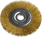 STAYER 150 мм, витая латунированная стальная проволока, 0.3 мм, Щетка дисковая, PROFESSIONAL (35122-150)35122-150