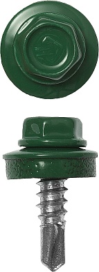 ЗУБР СКМ 6002 25 х 5.5 мм, зел. лист, кровельный саморез, 1800 шт (4-300310-55-025-6002)4-300310-55-025-6002