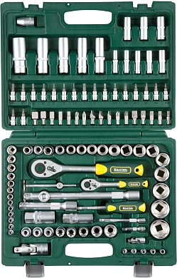 KRAFTOOL X-Drive 108, 108 предм., (1/2″+3/8″+1/4″), Универсальный набор инструмента (27888-H108)27888-H108_z02