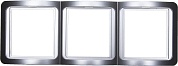 СВЕТОЗАР Гамма, вертикальная цвет светло-серый металлик тройная, Накладная панель (SV-54149-SM)SV-54149-SM