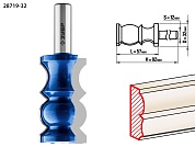 ЗУБР 32x57мм, хвостовик 12мм, фреза кромочная фигурная №828719-32