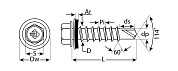 ЗУБР СКД 6005 50 х 4.8 мм, зел. насыщ., кровельный саморез, 250 шт (4-300315-48-050-6005)4-300315-48-050-6005