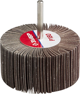 ЗУБР d 80 x 40 мм, P180, на шпильке d 6 мм, Круг шлифовальный лепестковый (36604-180)36604-180