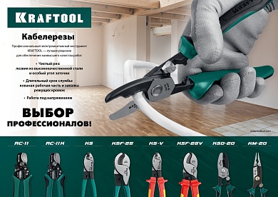KRAFTOOL KSD-20 d 20мм 200мм с двойными режущими кромками, Кабелерез (23332-20)23332-20