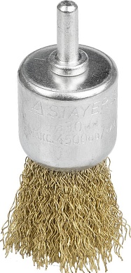 STAYER MAXClean 30 мм, витая латунированная стальная проволока, 0.3 мм, Щетка кистевая (35113-30)35113-30