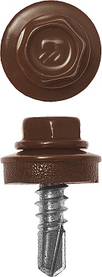 ЗУБР СКМ 8017 25 х 5.5 мм, шок.-коричн., кровельный саморез, 420 шт (4-300315-55-025-8017)4-300315-55-025-8017