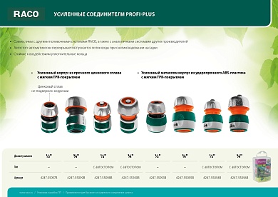 RACO Profi-Plus 1/2″, усиленный, из металла с TPR, для шланга, Быстросъемный соединитель (4247-55097B)4247-55097B