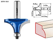 ЗУБР 50,8x25мм, радиус 19мм, фреза кромочная калевочная №128701-50.8