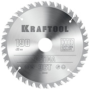 KRAFTOOL Optima 190х30мм 36Т, диск пильный по дереву36951-190-30