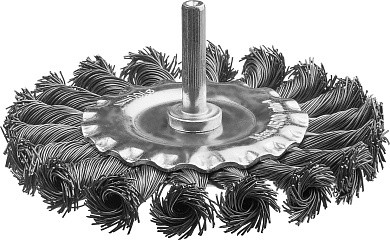 MIRAX 100/6 мм, жгутированная стальная проволока, 0.5 мм, Щетка дисковая (35146-100)35146-100