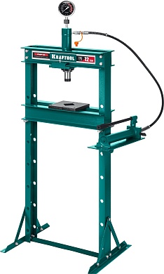 KRAFTOOL PMP-12, 12т, Гидравлический пресс с гидронасосом и манометром (43472-12)43472-12