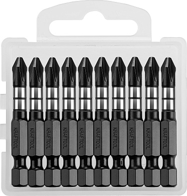 KRAFTOOL Impact Pro PH 2, 50 мм, 10 шт, Ударные биты (26191-2-50-S10)26191-2-50-S10