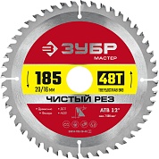 ЗУБР Чистый рез 185 x 20/16мм 48T, диск пильный по дереву36914-185-20-48_z01