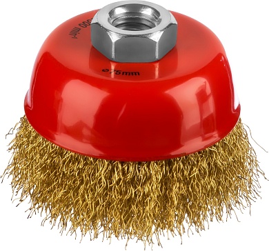 MIRAX 75 мм, витая латунированная стальная проволока, 0.3 мм, Щетка чашечная (35142-075)35142-075