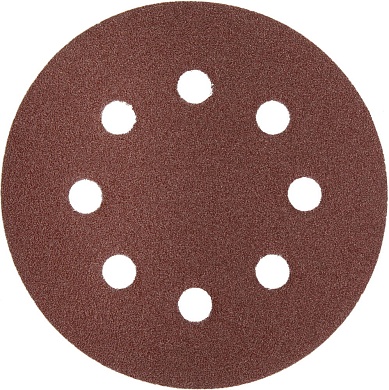 Круг шлифовальный ЗУБР ″Мастер″ универсальный, из абразивной бумаги на велкро основе, 8 отверстий, Р100, 125мм, 5шт35562-125-100