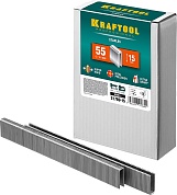 KRAFTOOL тип 18GA (55 / 90 / C) 15 мм, 5000 шт, скобы для степлера (31789-15)31789-15