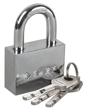 ЗУБР 60 мм, закаленная дужка, стальной корпус, навесной замок (3710-60)3710-60_z01