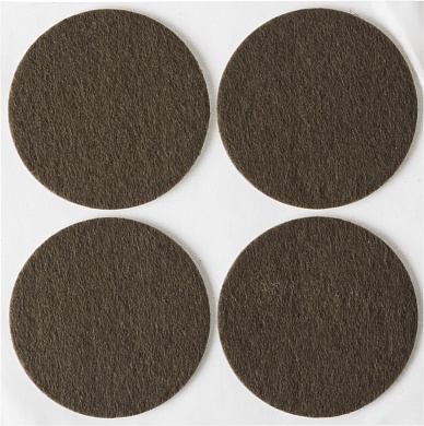 STAYER d 50 мм, самоклеящиеся, фетровые, 4 шт. коричневые, мебельные накладки (40910-50)40910-50