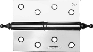 ЗУБР 100х75х2.5 мм, разъемная, левая, цвет хром (CP), 2 шт, карточная петля (37605-100-2L)37605-100-2L