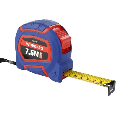 Рулетка пластмассовая 7.5м(25фут)*25мм нейлон WP261010 WORKPROWP261010