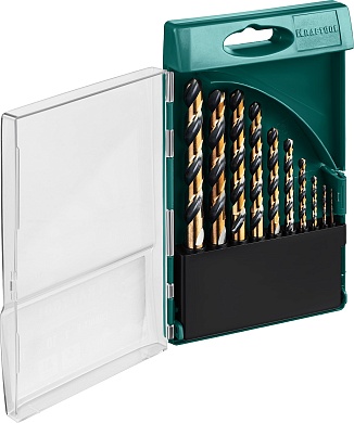 KRAFTOOL COBALT 10шт(1-10мм), Набор сверл по металлу HSS-Co(8%), сталь М42(S2-10-1-8)29656-H10