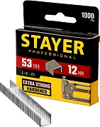 STAYER тип 53 (A/10/JT21) 12 мм, 1000 шт, калибр 23GA, скобы для степлера (3159-12)3159-12_z02