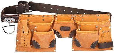 KRAFTOOL 9 карманов, натуральная кожа, пояс для инструментов (1-38520)1-38520