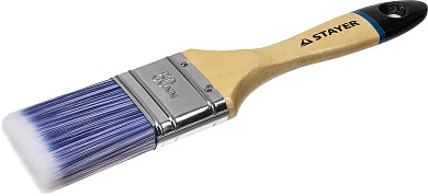 STAYER AQUA 50 мм, 2″ искусственная щетина, деревянная ручка для воднодисперсионных и акриловых ЛКМ, Плоская кисть, EURO (01062-050)01062-050