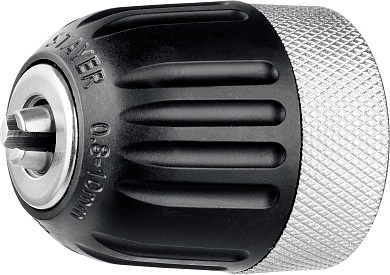 Патрон STAYER ″PROFESSIONAL″ быстрозажимной, 10 мм, с фиксатором зажима сверла, для дрели, комбинированный корпус, посадочная резьба 1/2″, Д 0,8-10мм29050-10-1/2