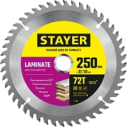 STAYER LAMINATE 250 x 32/30мм 72Т, диск пильный по ламинату, аккуратный рез3684-250-32-72_z01