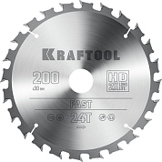 KRAFTOOL Fast 200х30мм 24Т, диск пильный по дереву36950-200-30