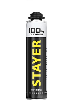 STAYER 100% Cleaner, 500мл, Очиститель монтажной пены, PROFESSIONAL (41139)41139