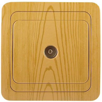 СВЕТОЗАР Гамма, телевизионная цвет ольха, Электрическая розетка (SV-54115-A)SV-54115-A