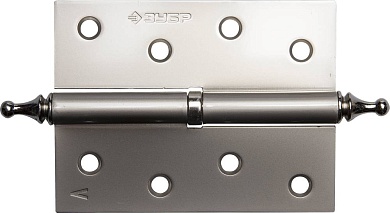 ЗУБР 100х75х2.5 мм, разъемная, левая, цвет матовый никель (PN), 2 шт, карточная петля (37605-100-4L)37605-100-4L